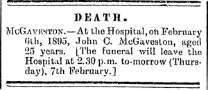 JC McGaveston Jr Death